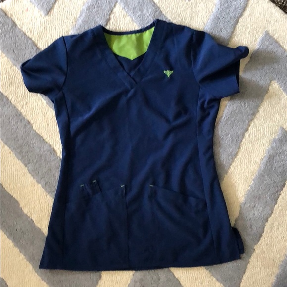 Small navy scrub top - Picture 1 of 5